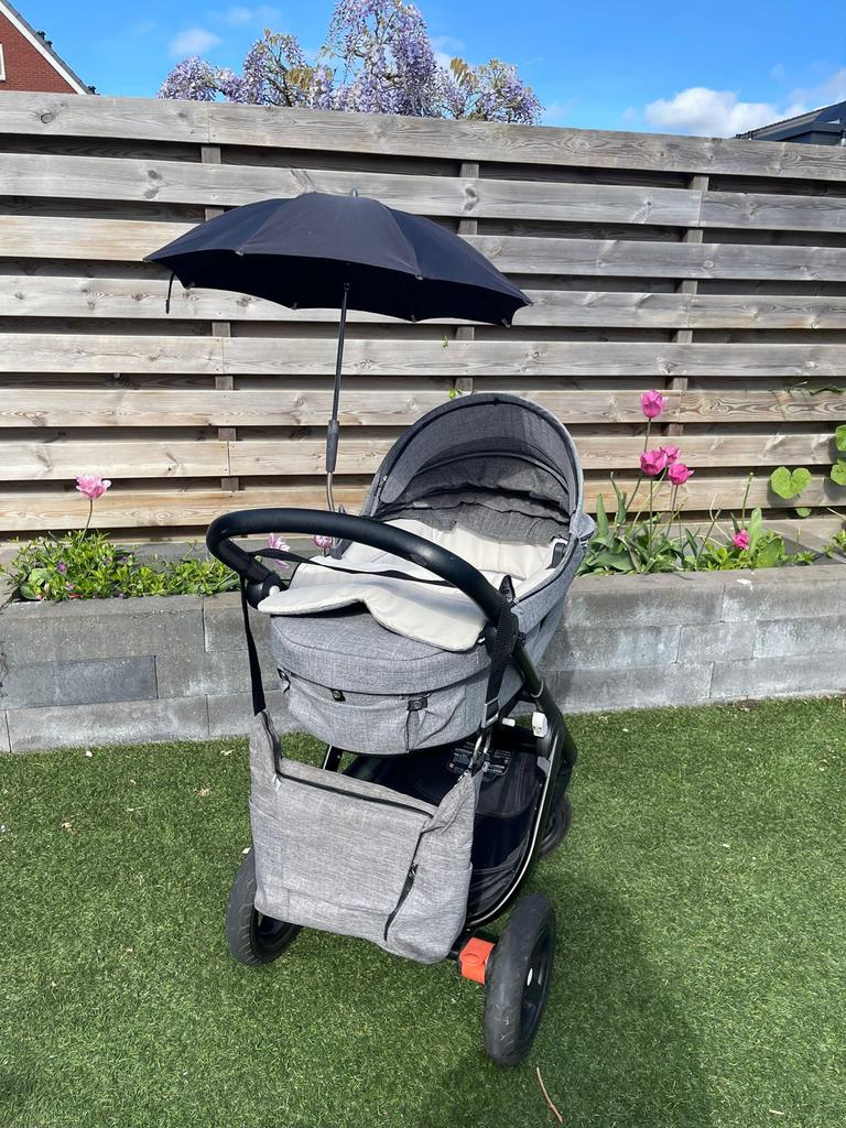 Stokke kinderwagen compleet met wieg, stoel en accessoires, Gebruikt, Combiwagen, Met reiswieg, Ophalen