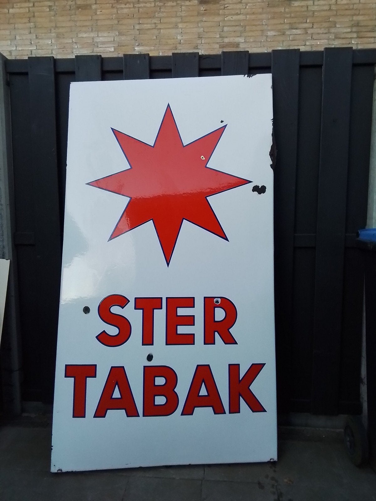 STER TABAK emaille, Ophalen