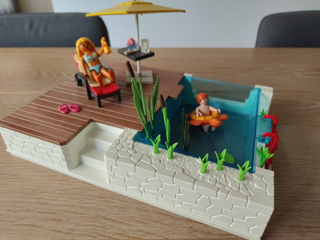 Playmobil Zwembad met terras - 5575, Ophalen of Verzenden, Gebruikt