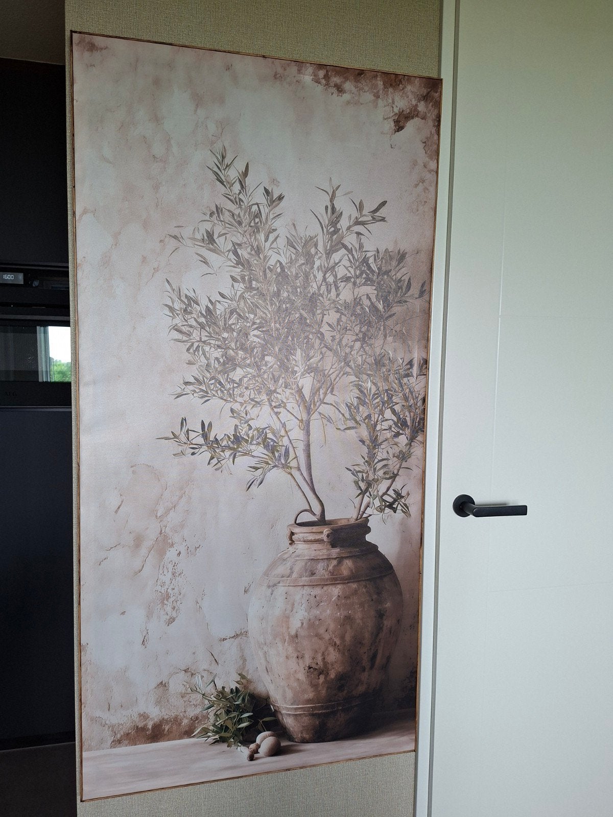 Mooi groot canvasdoek met lijst, Ophalen, Zo goed als nieuw