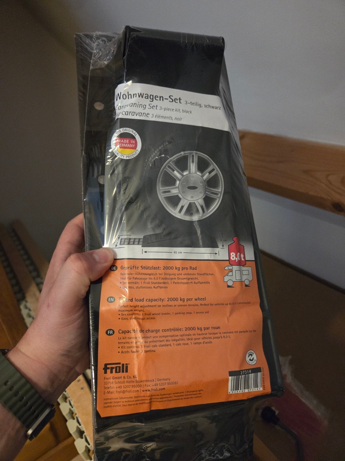 Froli Wohnwagen-Set 3-delig, zwart - Nieuw, Caravans en Kamperen, Caravan accessoires, Ophalen of Verzenden