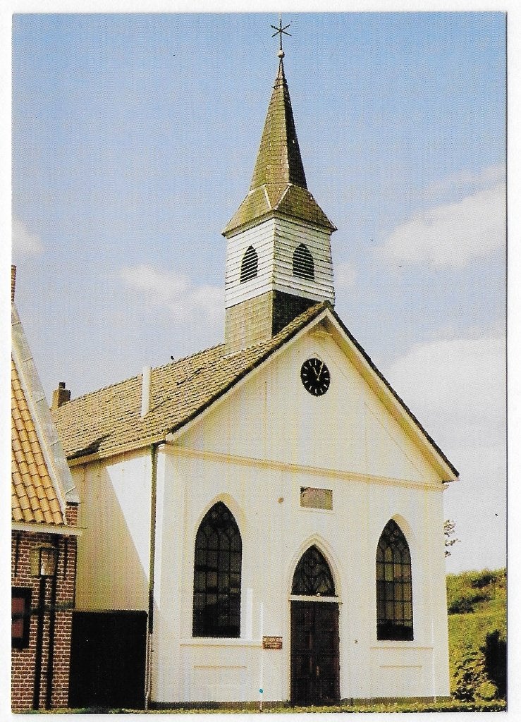 Bourtange N.H. Kerk-- Ongelopen ansichtkaart B4395, Ophalen of Verzenden, 1980 tot heden, Ongelopen