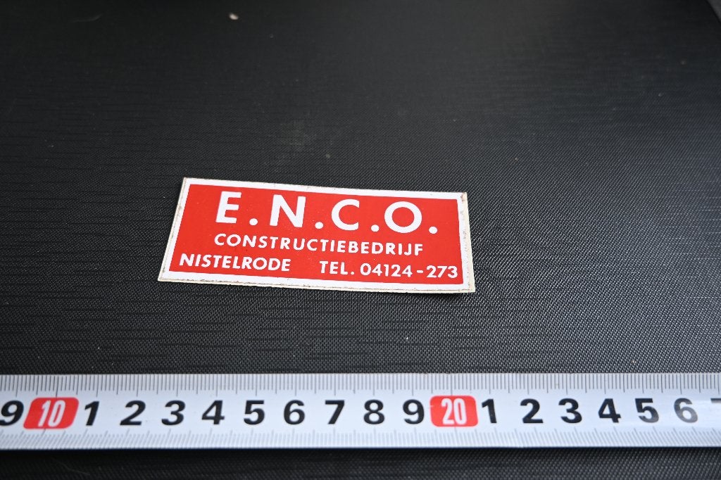 sticker Nistelrode E.N.C.O. Constructiebedrijf, Ophalen, Zo goed als nieuw