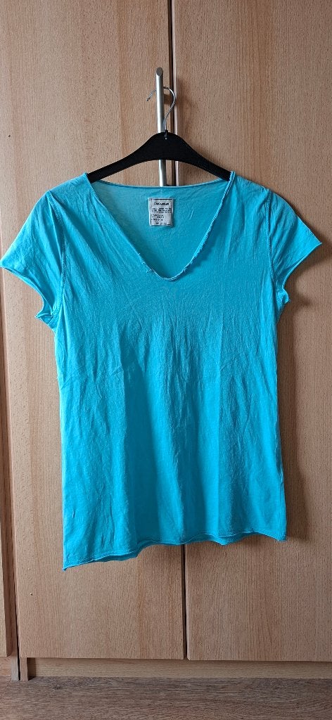 Zadig & Voltaire blue/aqua Tunys MC vintage t-shirt size M, Zadig & Voltaire, Blauw, Ophalen of Verzenden, Zo goed als nieuw