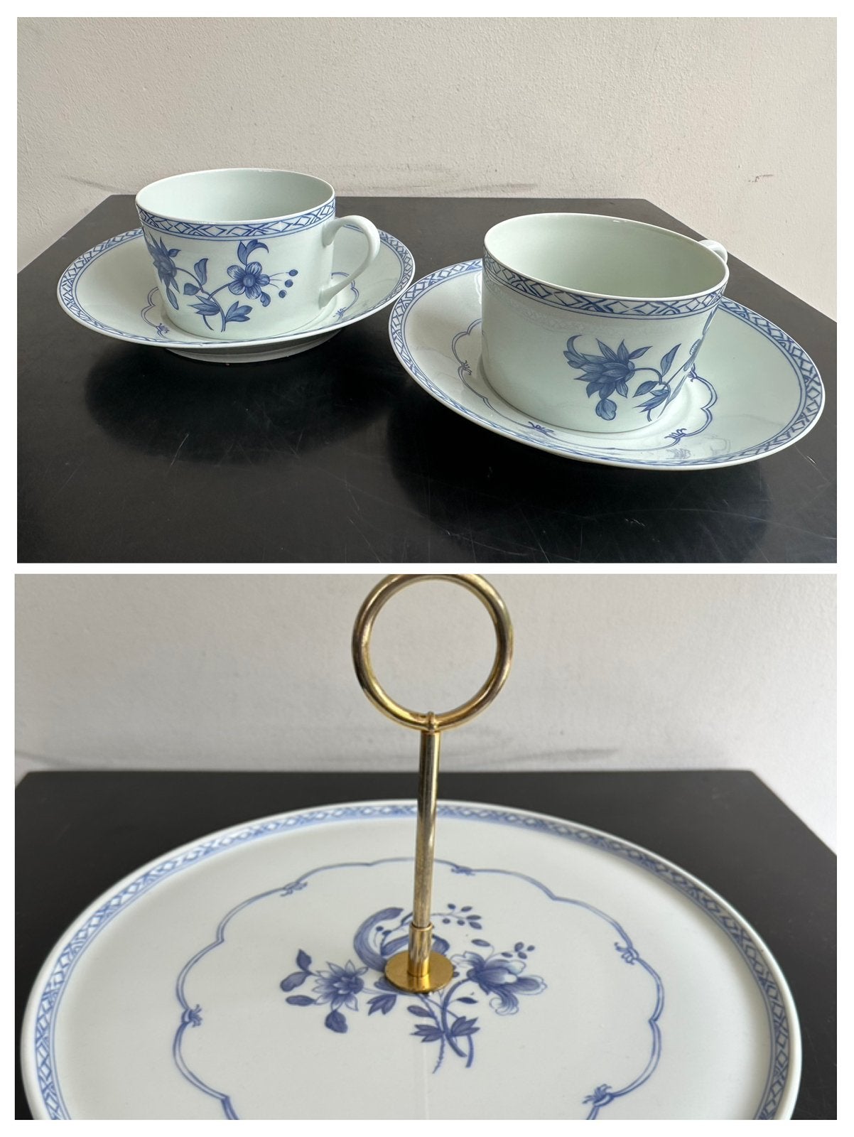 Limoge Vieux Chine porselein  Kop schotels gebakschaal, Antiek en Kunst, Curiosa en Brocante, Ophalen of Verzenden