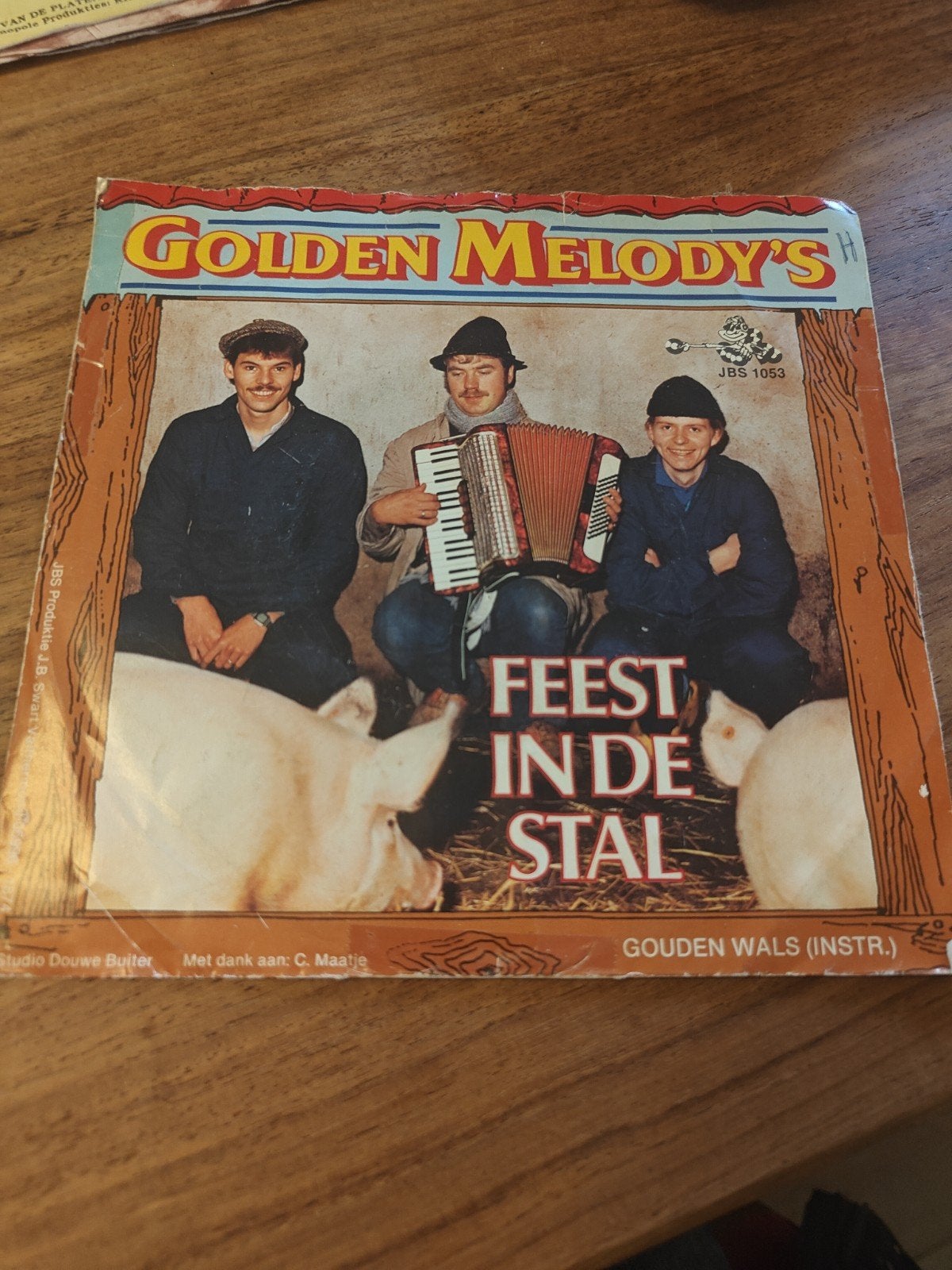 Golden Melody's - Feest in de Stal / Gouden Wals (Instr.), Gebruikt, 7 inch, EP, Schlager