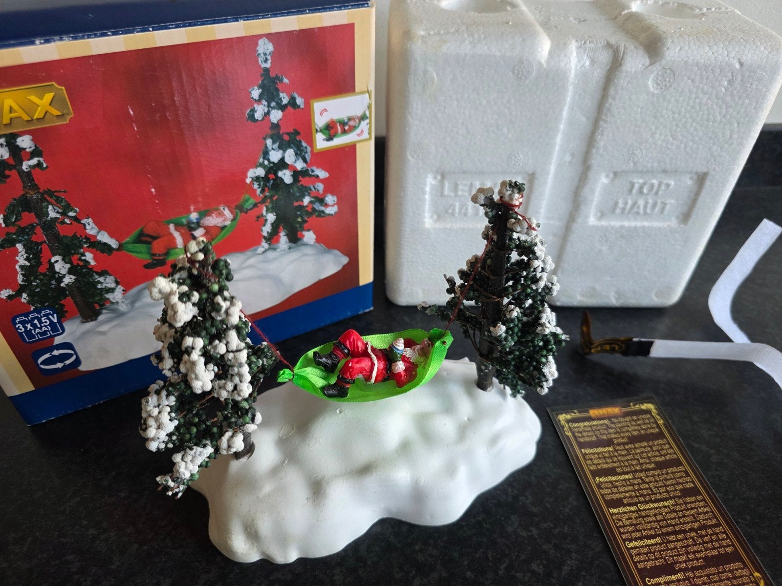 Lemax Retired Swinging Santa Kerstdorp figuur, Ophalen, Gebruikt