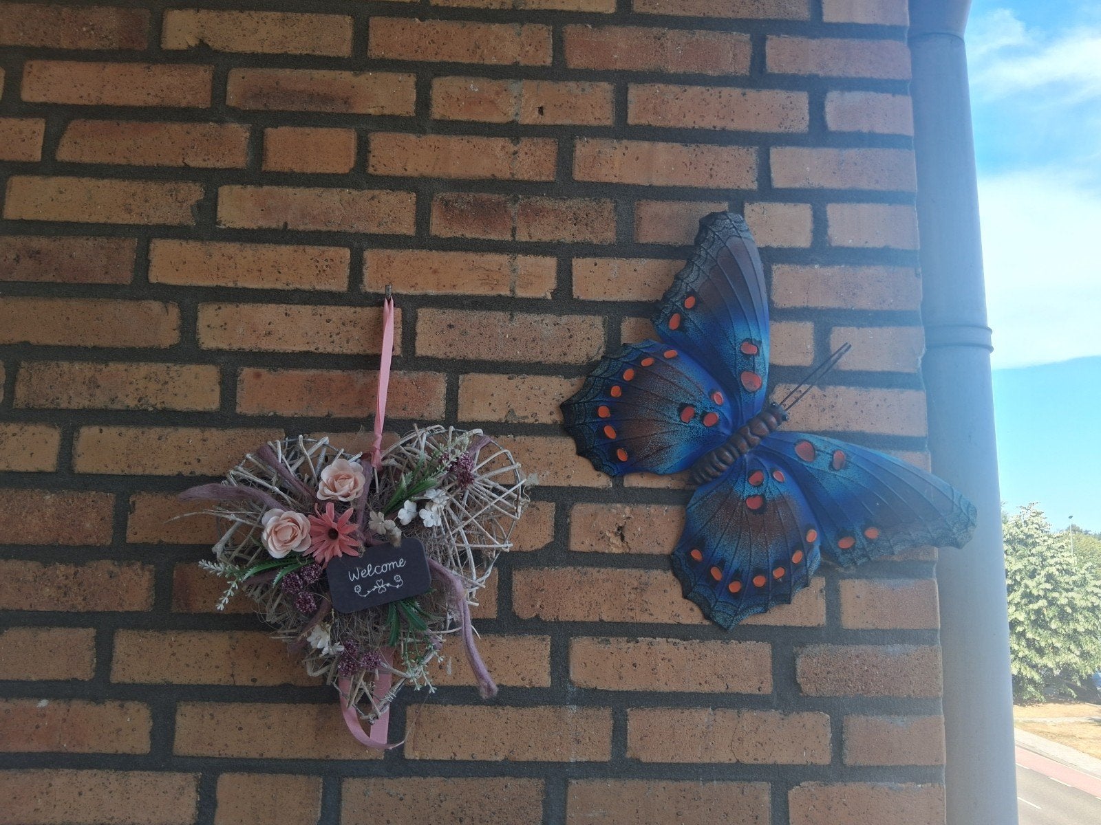 Decoratieve vlinder en hartje voor aan de muur, Ophalen, Gebruikt, Meerkleurig, Overige stijlen