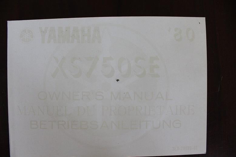 Yamaha XS750 SE 1980 motorcycle owner's manual XS 750, Motoren, Ophalen of Verzenden, Yamaha