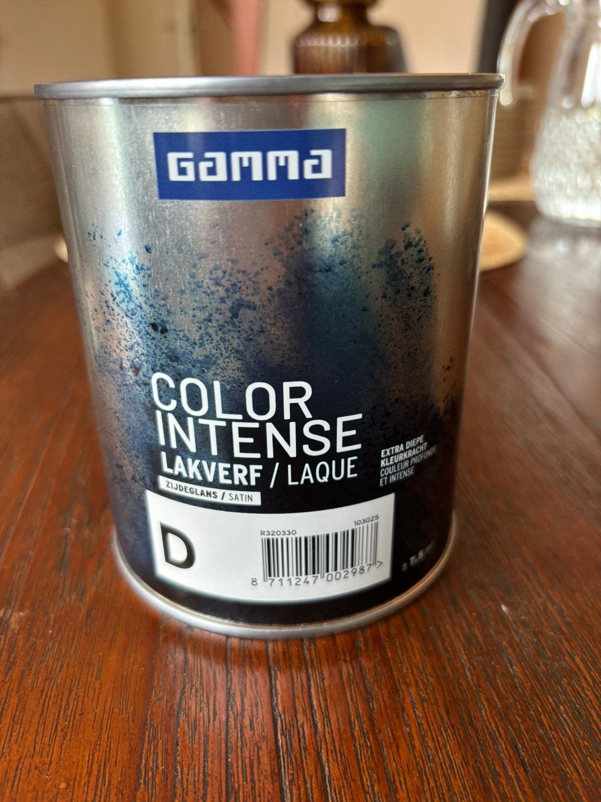 NIEUWE 750ml Gamma lakverf in Sikkens kleur P0.15.55, Minder dan 5 liter, Ophalen of Verzenden, Nieuw, Blauw