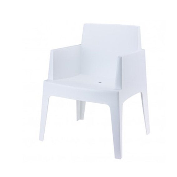 Stoel Box WIT (tuinstoel / kunststof stoel) SALE, Tuin en Terras, Tuinstoelen, Kunststof, Info@hout-art.nl, Nieuw, Ophalen of Verzenden