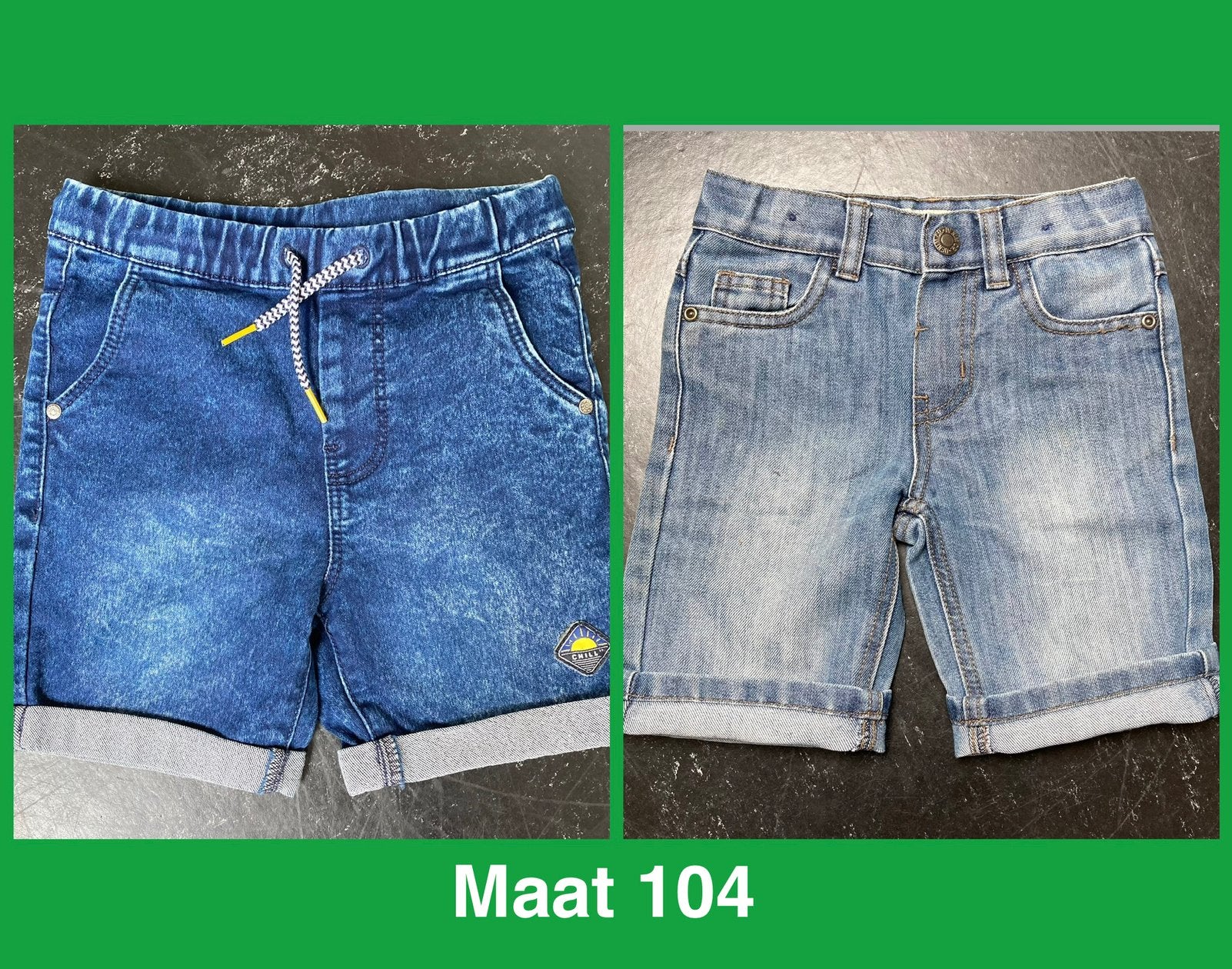Set 2 korte broeken maat 104 jeans pakket, Ophalen of Verzenden, Gebruikt, Jongen, Broek