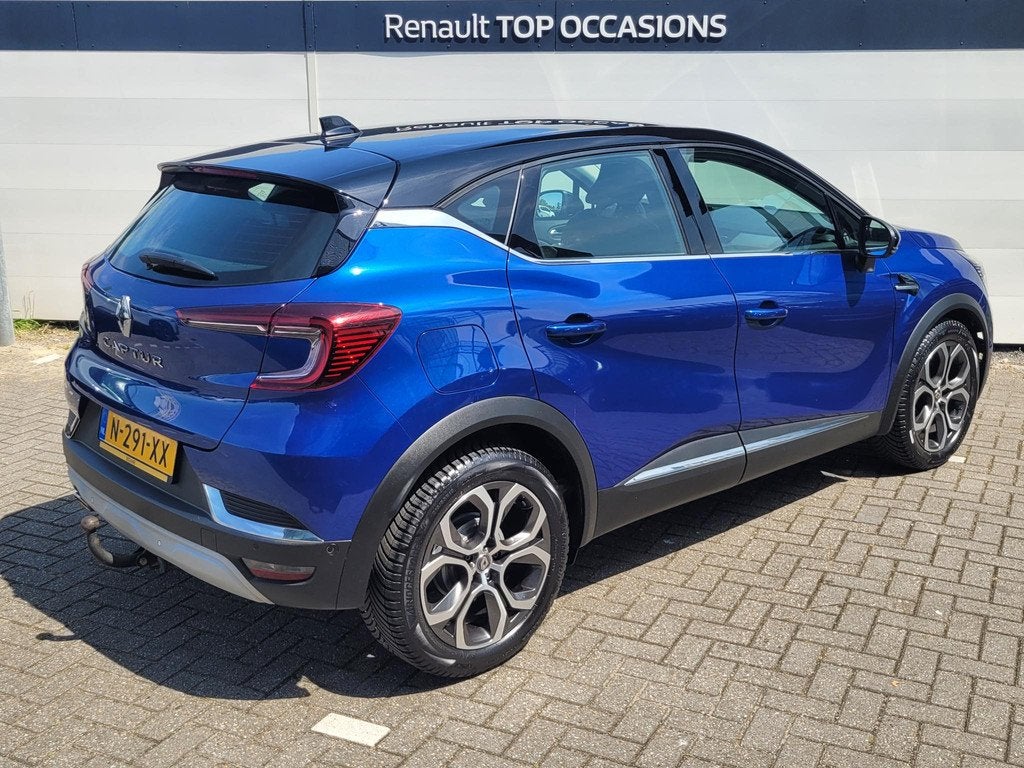 Renault Captur 1.3 TCe 140 Intens | Automaat | Leder | Stoel, Auto's, Renault, Gebruikt, 4 cilinders, Blauw, Bedrijf