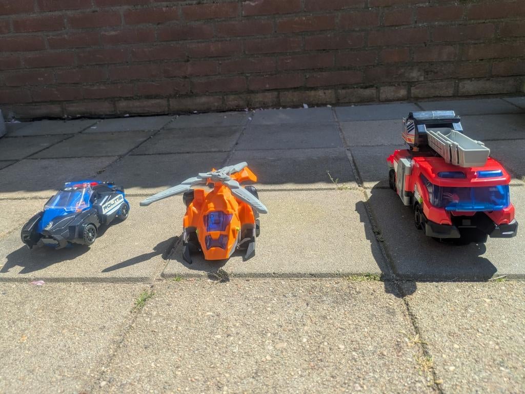 VTech Switch & Go Dinos - Politieauto, Helikopter, Brandweer, Ophalen of Verzenden, Gebruikt