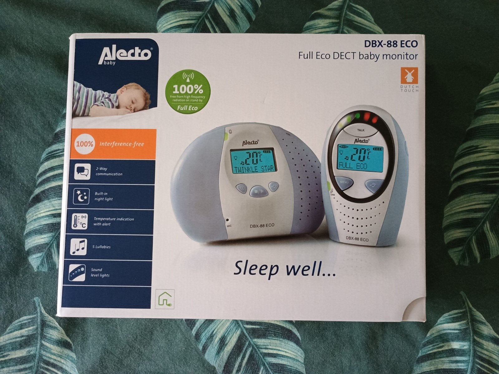 Alecto DBX-88 ECO Full Eco DECT babyfoon, Ophalen, Zo goed als nieuw, 250 meter of meer, Digitaal