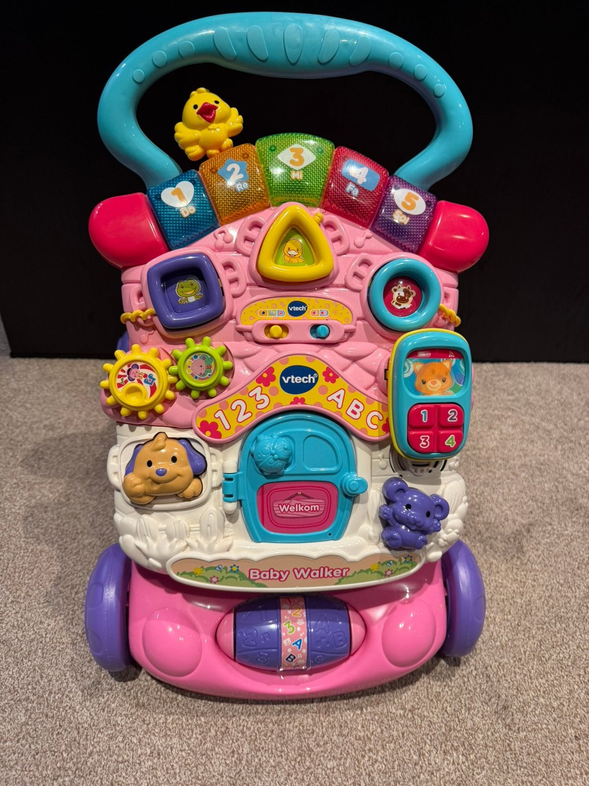 VTech Baby Walker Roze - Interactieve Loopwagen, Ophalen of Verzenden, Gebruikt, Overige typen, Met licht