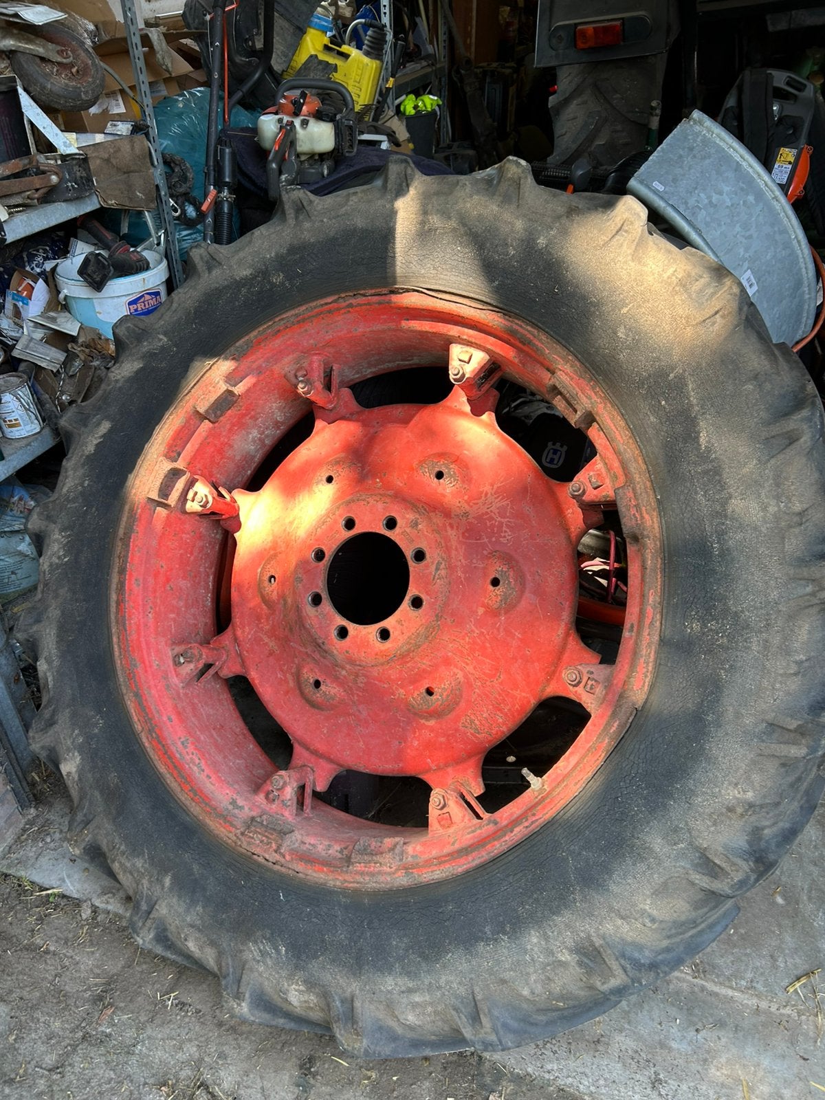 Trekker wielen Deutz 13,6 R38, geschikt voor dubbele montage, Ophalen, Gebruikt