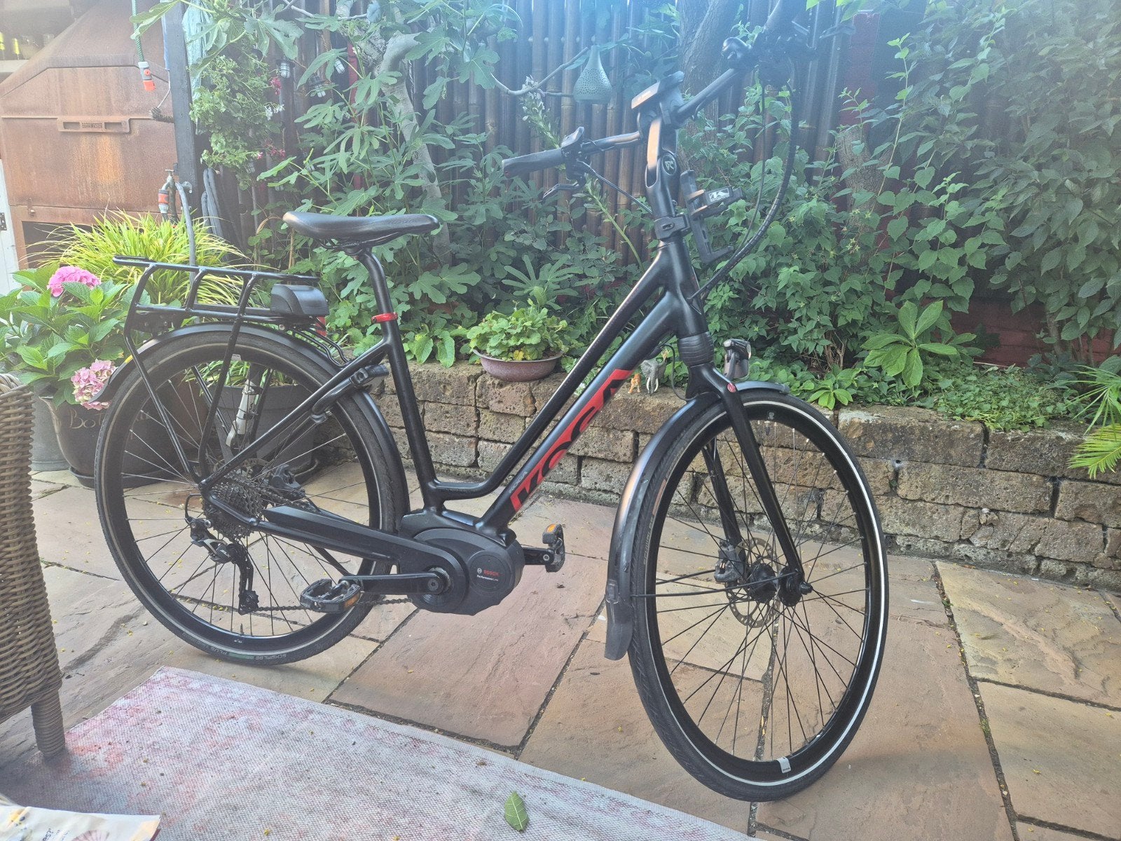 Koga E-Lement + Bosch Performance Line motor en Ortlieb tass, Gebruikt, 47 tot 51 cm, 50 km per accu of meer, Ophalen
