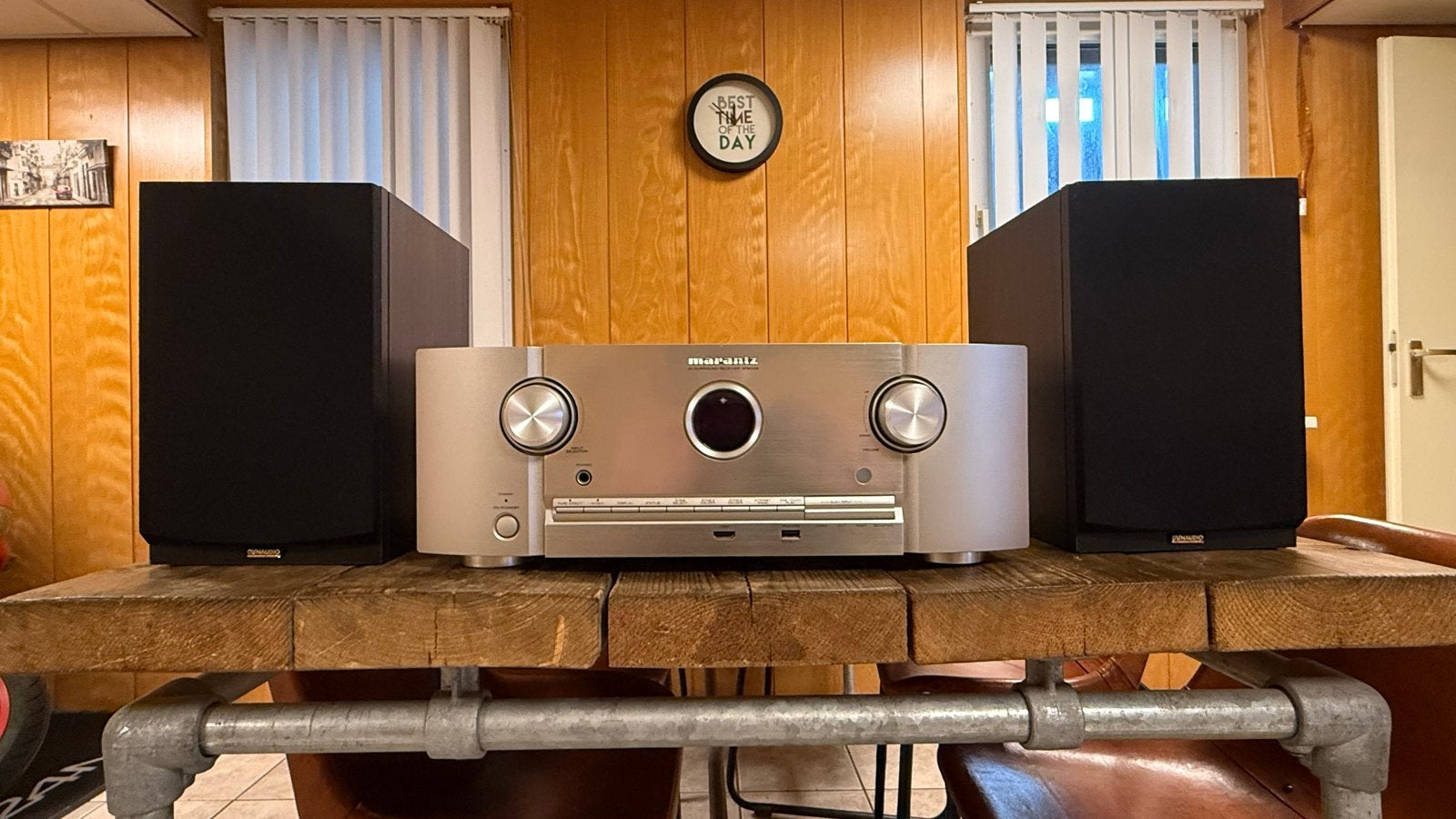 Marantz Receiver met dynaudio speakers, Ophalen of Verzenden, Zo goed als nieuw, Speakers, Losse componenten