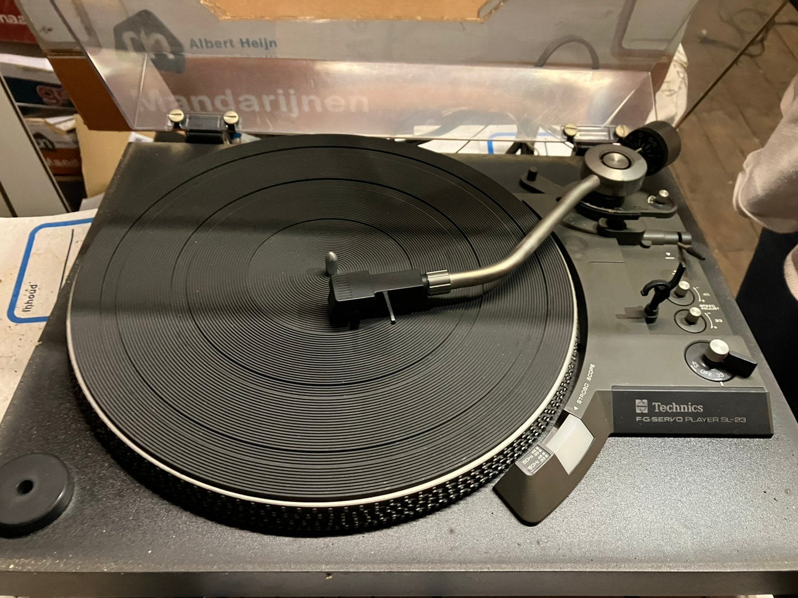 Platenspeler Technics fg servo player sl-23 pick-up, Audio, Tv en Foto, Ophalen of Verzenden, Zo goed als nieuw, Technics