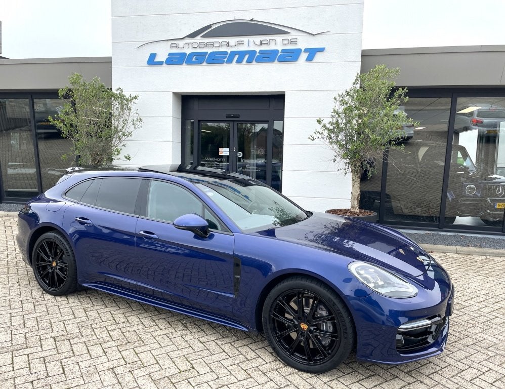 Porsche Panamera Sport Turismo 2.9 4s E-Hybrid | Org NL | Pa, Auto's, Automaat, Dealer onderhouden, 14 kWh, Blauw