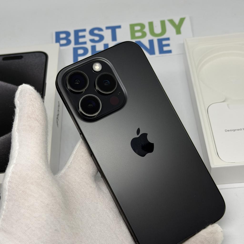iPhone 15 Pro 256GB zwart /90% batt /zeer net /garantie, Telecommunicatie, Mobiele telefoons | Apple iPhone, 128 GB, Apple, Zwart
