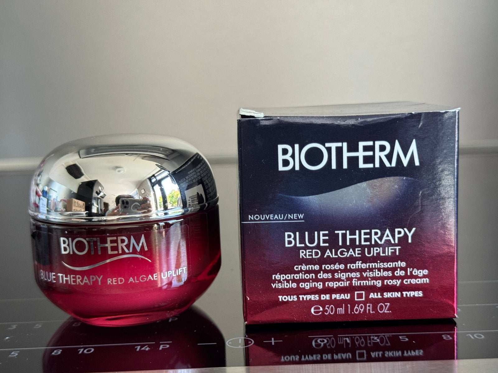 Biotherm blue therapy red algae uplift cream 50ml all skin, Ophalen of Verzenden, Nieuw, Gehele gezicht, Verzorging