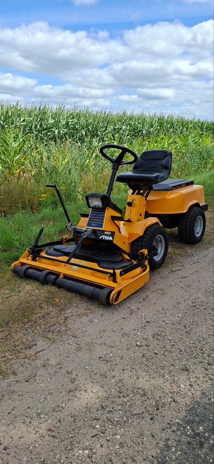 ✅ Stiga Park frontzitmaaier ., Tuin en Terras, Zitmaaiers, Ophalen, Gebruikt, Stiga, Versnellingen