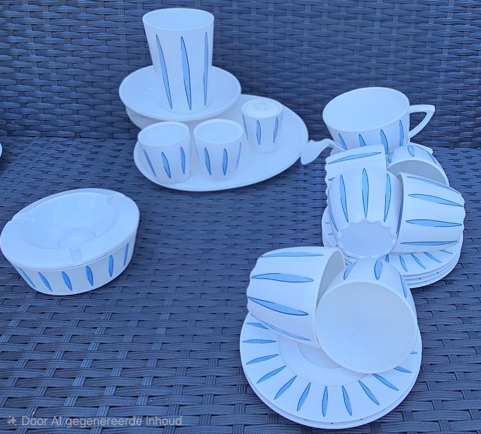 mepal vintage lavendel camping servies delen, Caravans en Kamperen, Ophalen of Verzenden