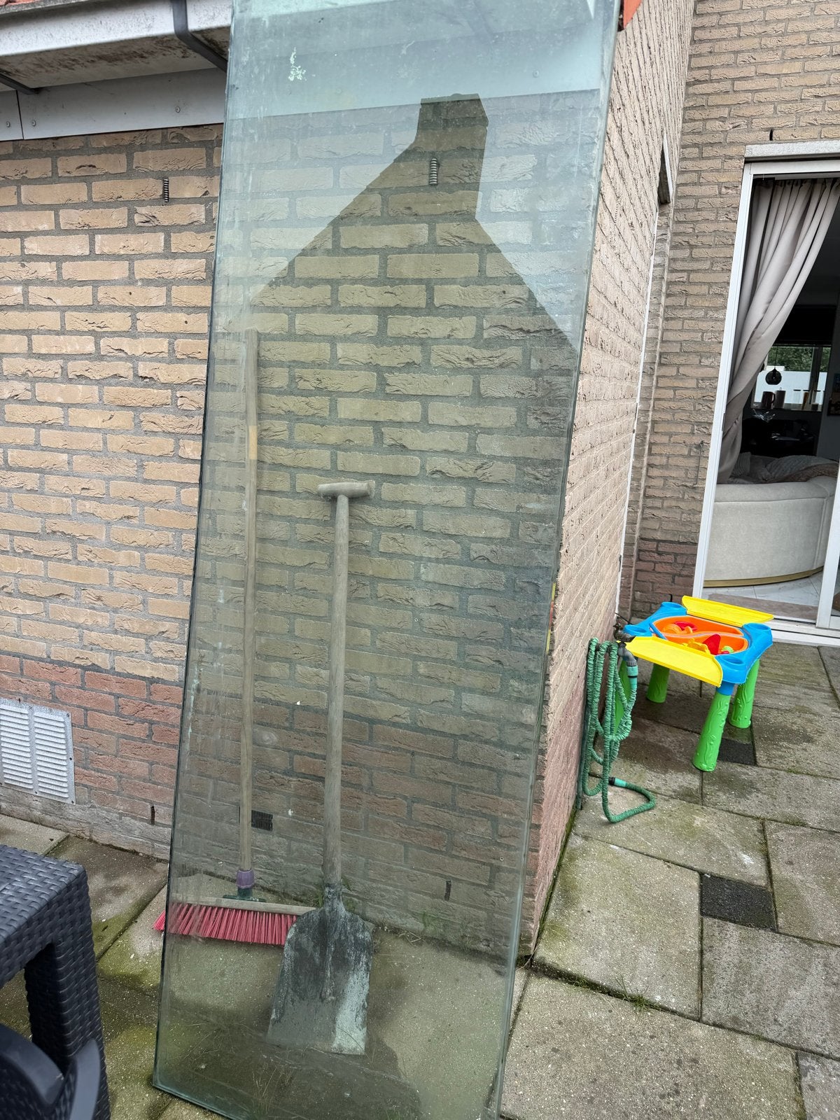 Vijverglas zonder frame - 220x60x0.4 cm, Tuin en Terras, Ophalen of Verzenden, Gebruikt