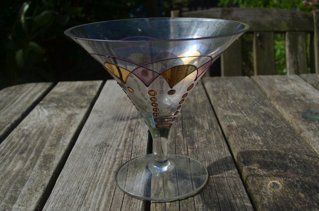 Fraai groot glas (?) schaaltje op voet, tazza, wat is dit?, Ophalen of Verzenden