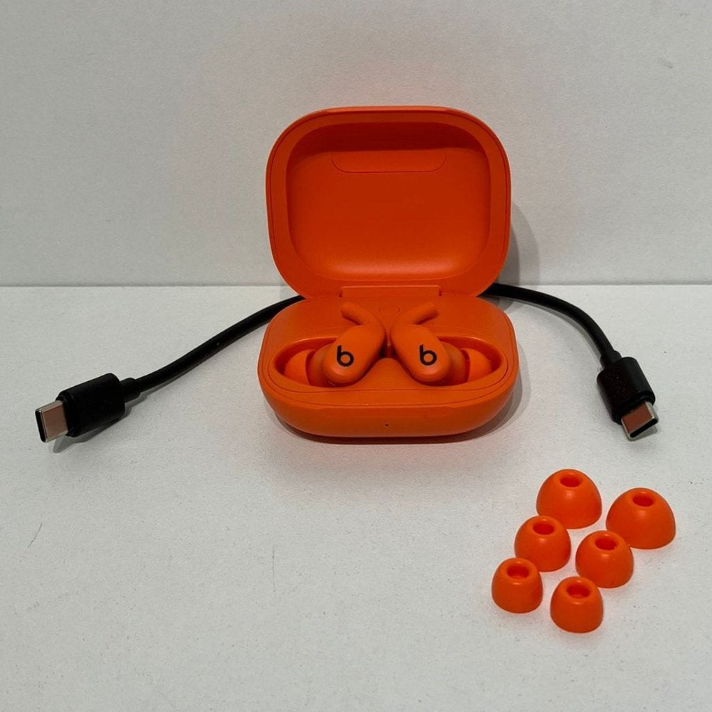 Beats by Dr Dre Powerbeats Fit Oordopjes Oranje ZGANCompleet, Ophalen of Verzenden, Zo goed als nieuw