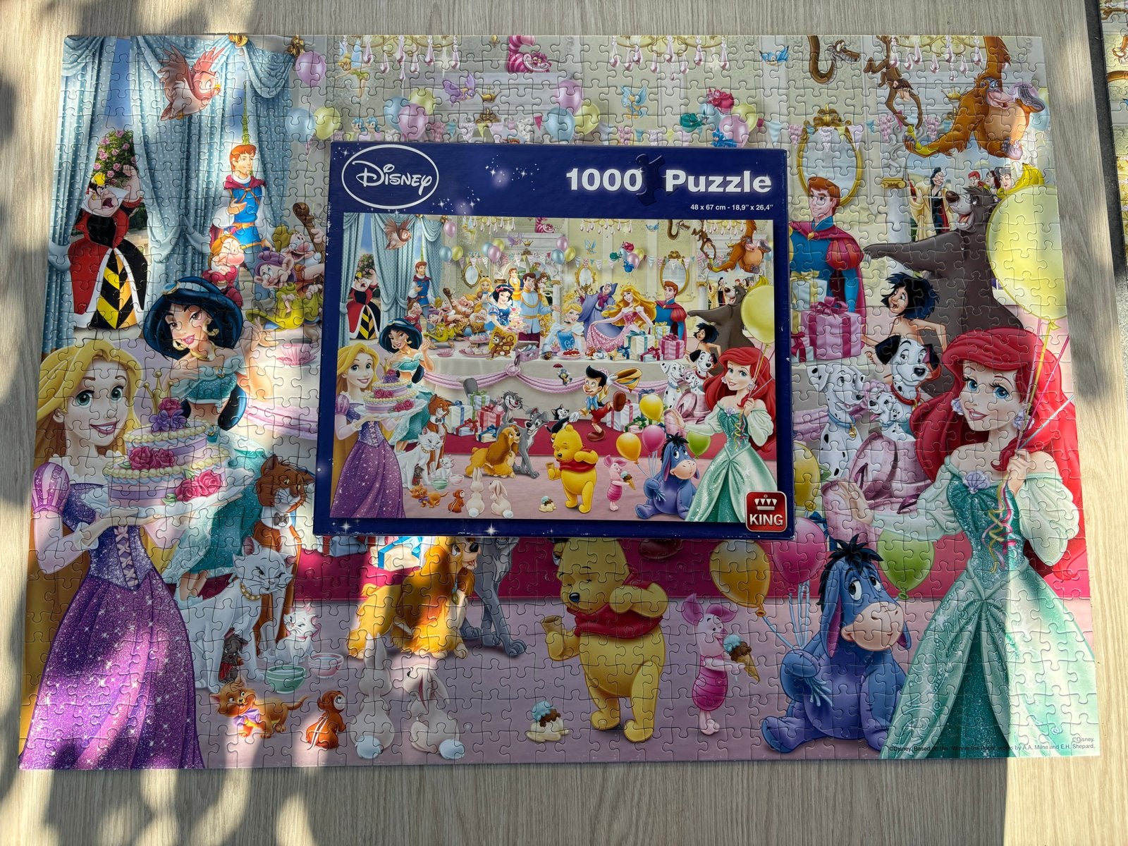 Disney 1000 stukjes puzzel - Prinsessen en vrienden, Ophalen of Verzenden, 500 t/m 1500 stukjes, Zo goed als nieuw, Legpuzzel