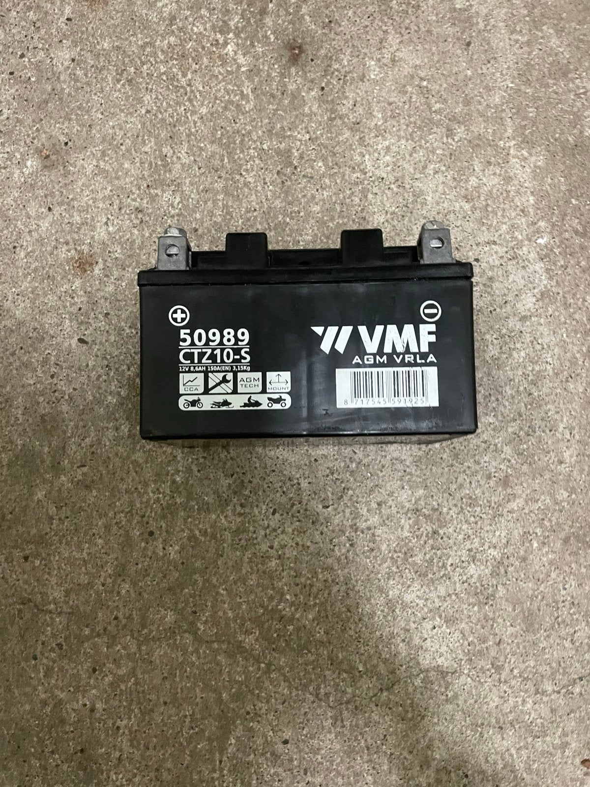 VMF Scooter Accu 12V 8.6Ah (CTZ10-S), Ophalen, Gebruikt, Overige typen, Overige merken