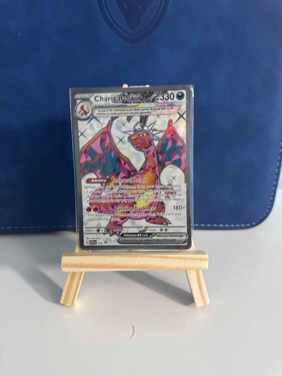 Charizard ex 330 HP Pokémon kaart (Shiny Treasure ex), Ophalen, Zo goed als nieuw, Losse kaart, Foil