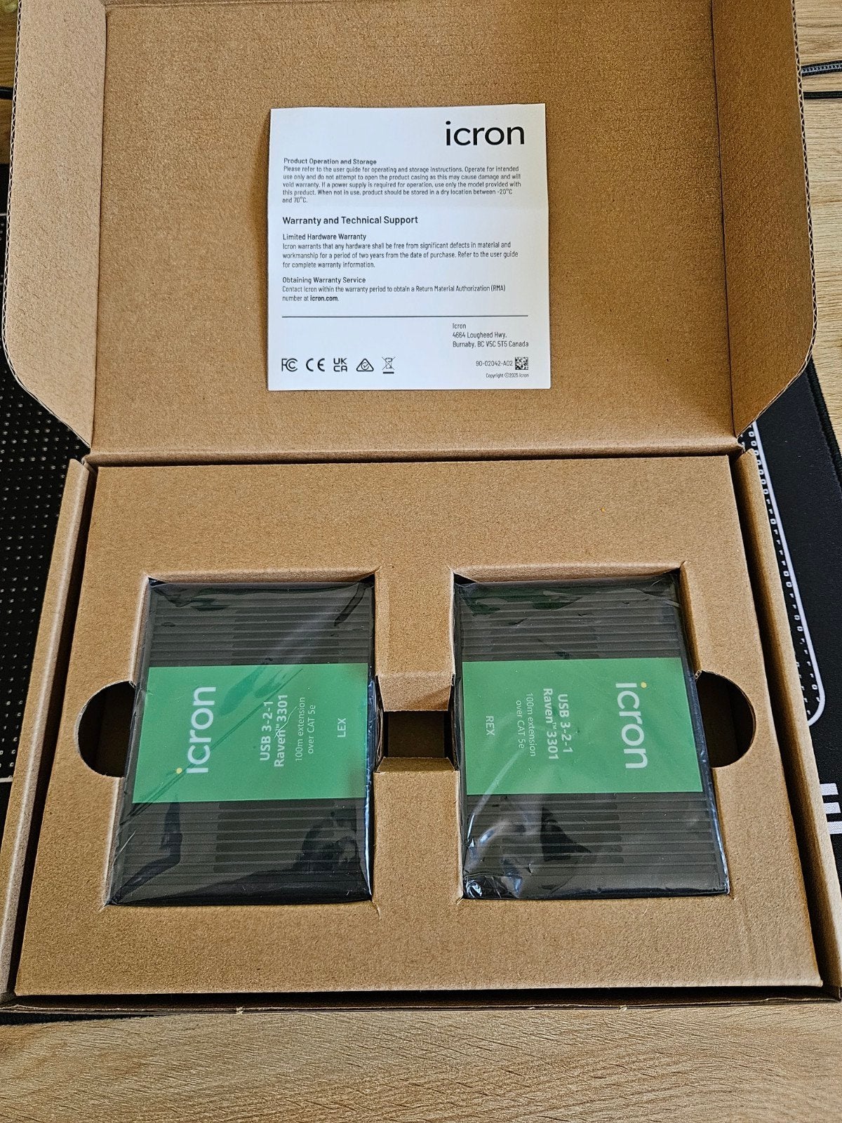 Icron Raven 3301 USB 3.2 Extender - 100m / 5Gbps, Computers en Software, Ophalen of Verzenden, Nieuw
