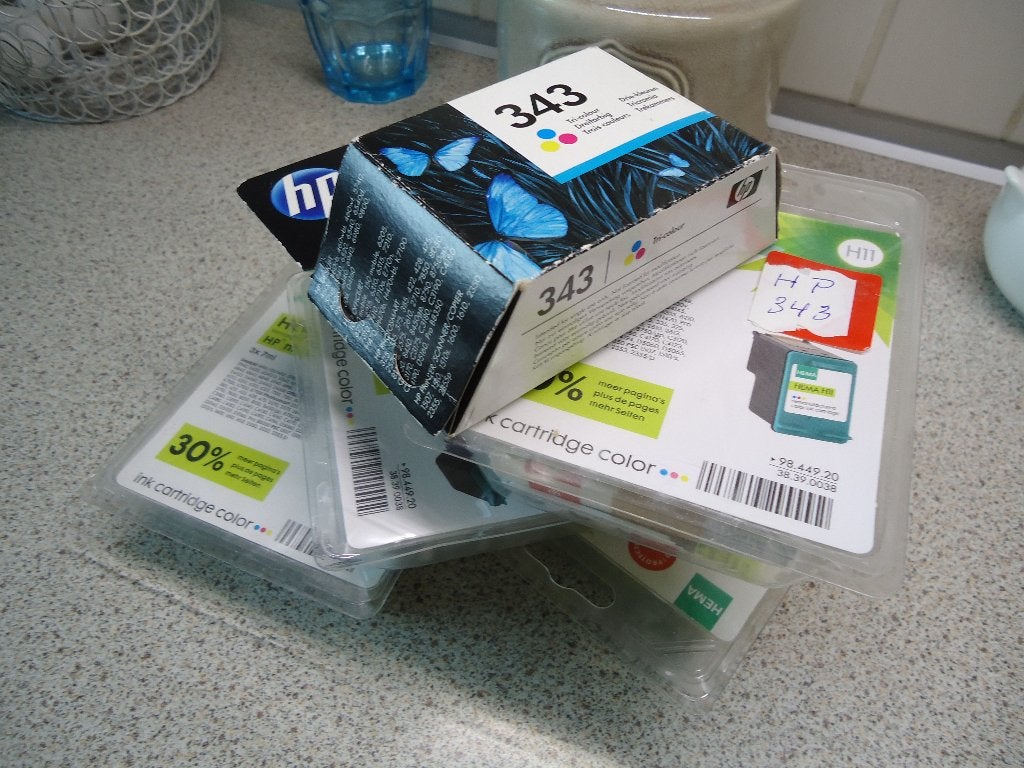 HP Cartridge 343 setje van 5, Ophalen, Nieuw, Cartridge, Hp