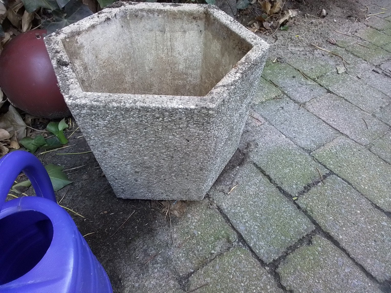 betonnen planten pot, Ophalen, Rond