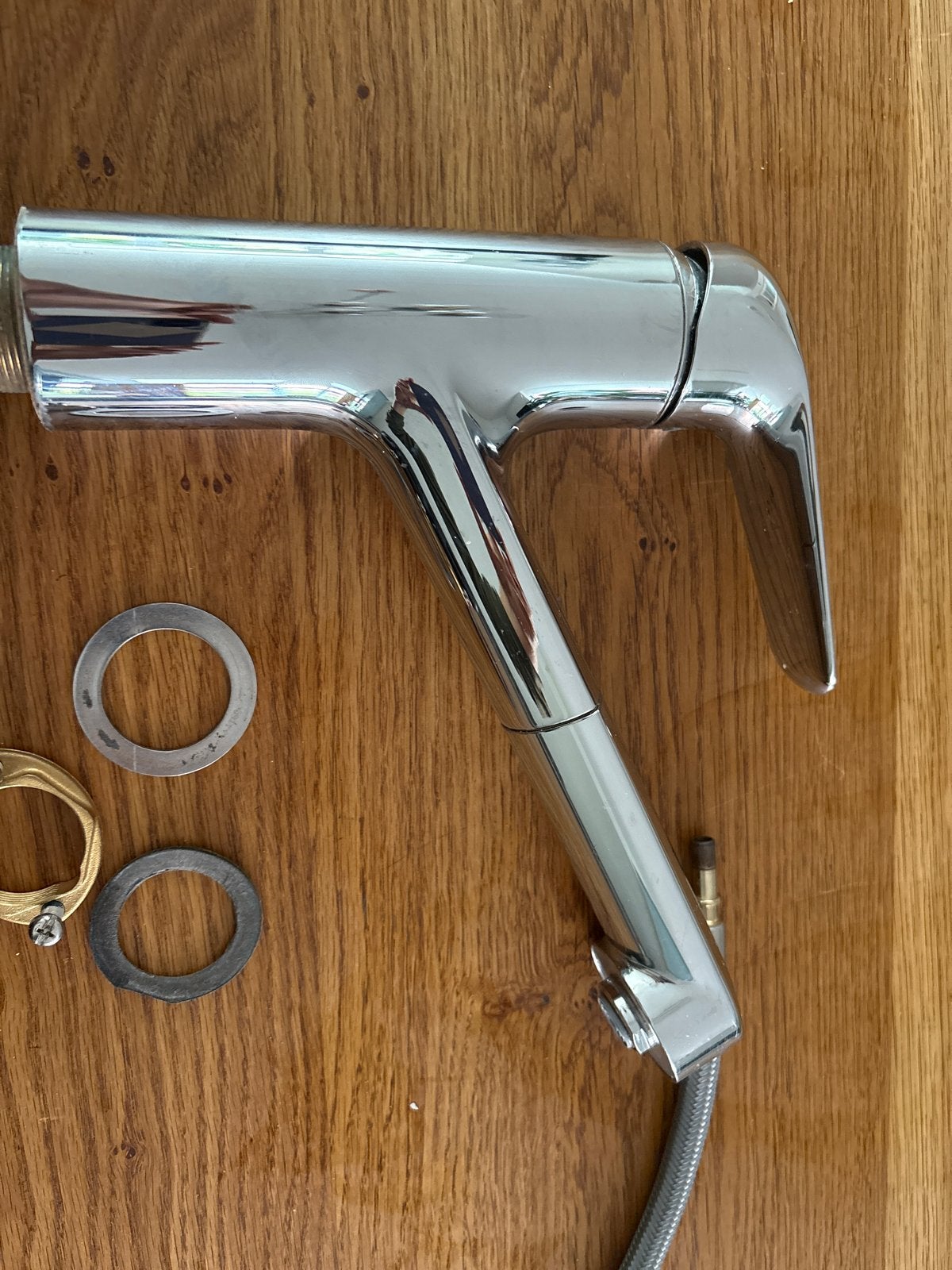 Gebruikte hansgrohe Keukenmengkraan met Uittrekbare Douche, Ophalen of Verzenden, Gebruikt, Chroom, Kraan