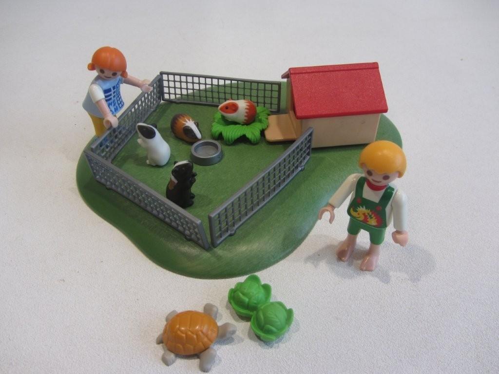 Playmobil Kinderen met cavia’s en schildpad – 3210, Ophalen of Verzenden, Gebruikt, Los playmobil