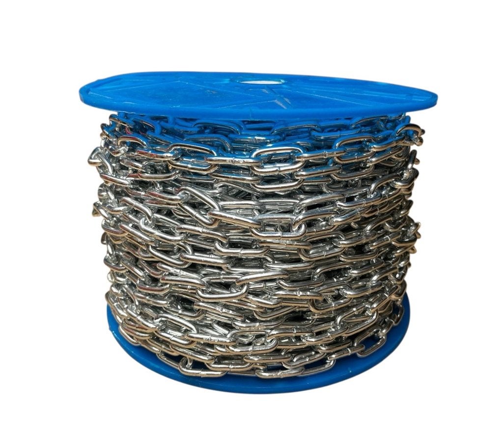 Verzinkte stalen schakelketting –4 mm– Rol 40 meter, Ophalen of Verzenden, Nieuw, Minder dan 50 mm, Overige typen