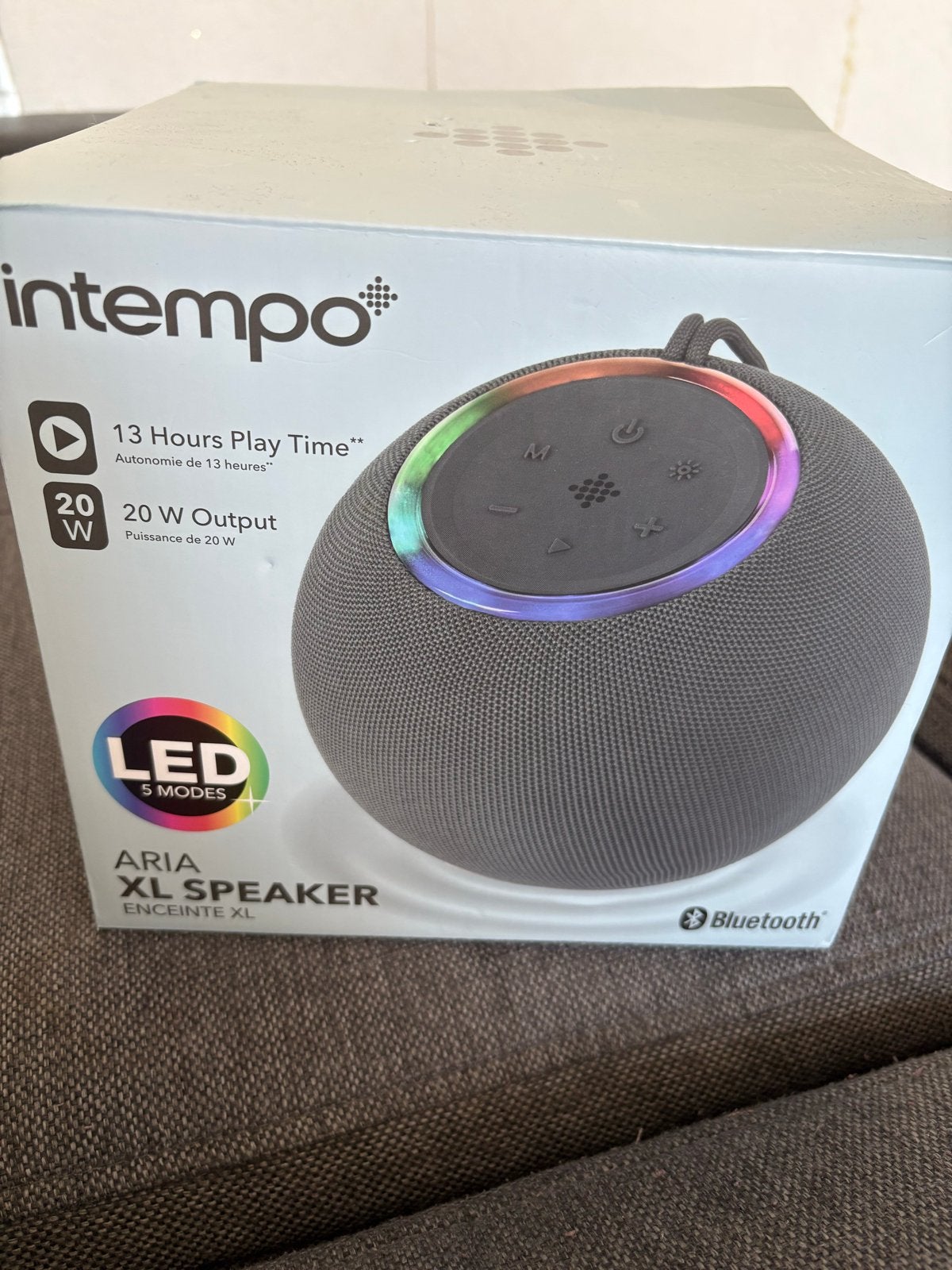 Intempo Aria XL Speaker met LED-verlichting en Bluetooth, Audio, Tv en Foto, Overige merken, Ophalen of Verzenden, Zo goed als nieuw