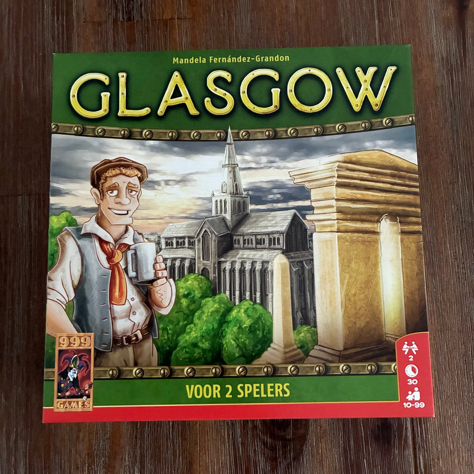 Te koop:Glasgow Bordspel voor 2 spelers,nieuwstaat! € 12,50, Een of twee spelers, Ophalen, Zo goed als nieuw