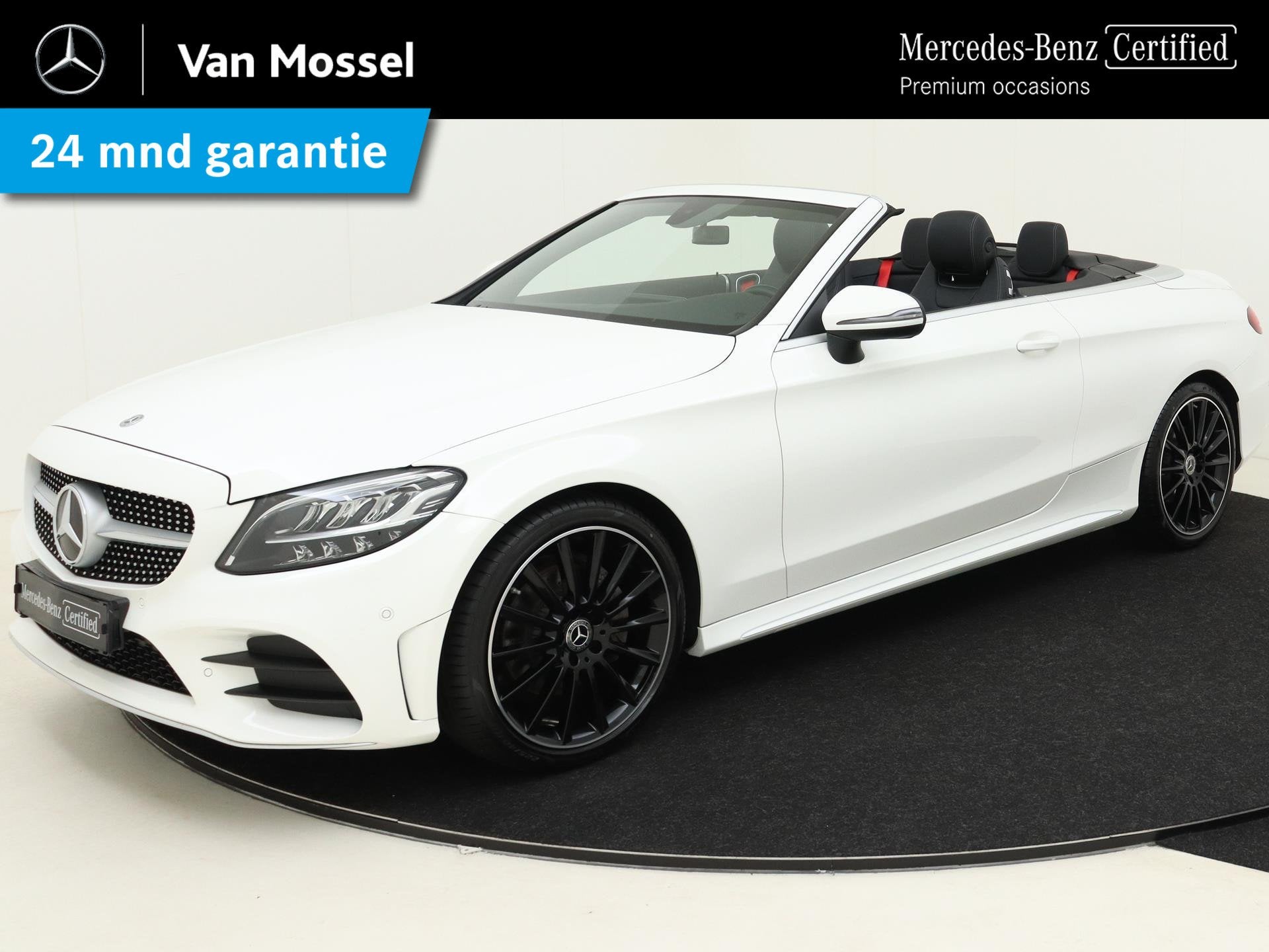 Mercedes-Benz C-klasse Cabrio 180 / AMG Line/ 19 inch/ Wides, Auto's, Automaat, Cabriolet, 4 stoelen, Leder en Stof
