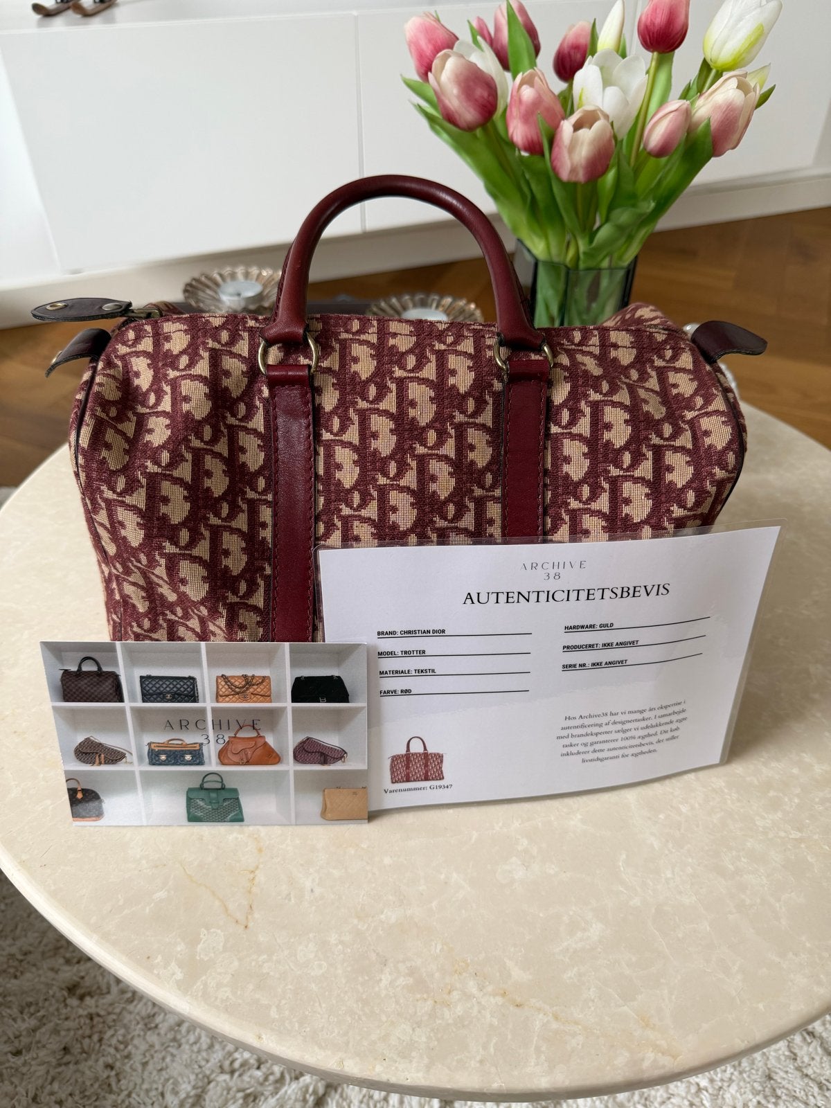 Christian Dior Trotter Boston Bag - Bordeaux/Red, Ophalen, Gebruikt, Rood, Handtas