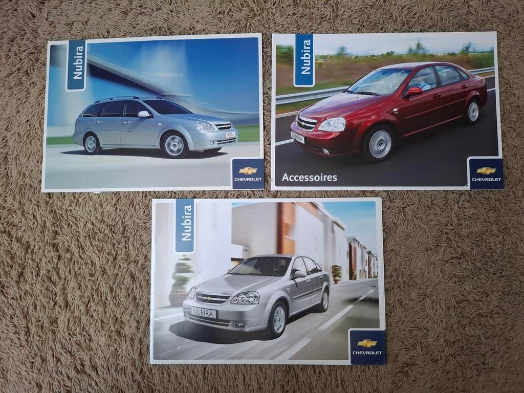 3x autofolder Chevrolet Nubira, Verzenden, Zo goed als nieuw, Chevrolet