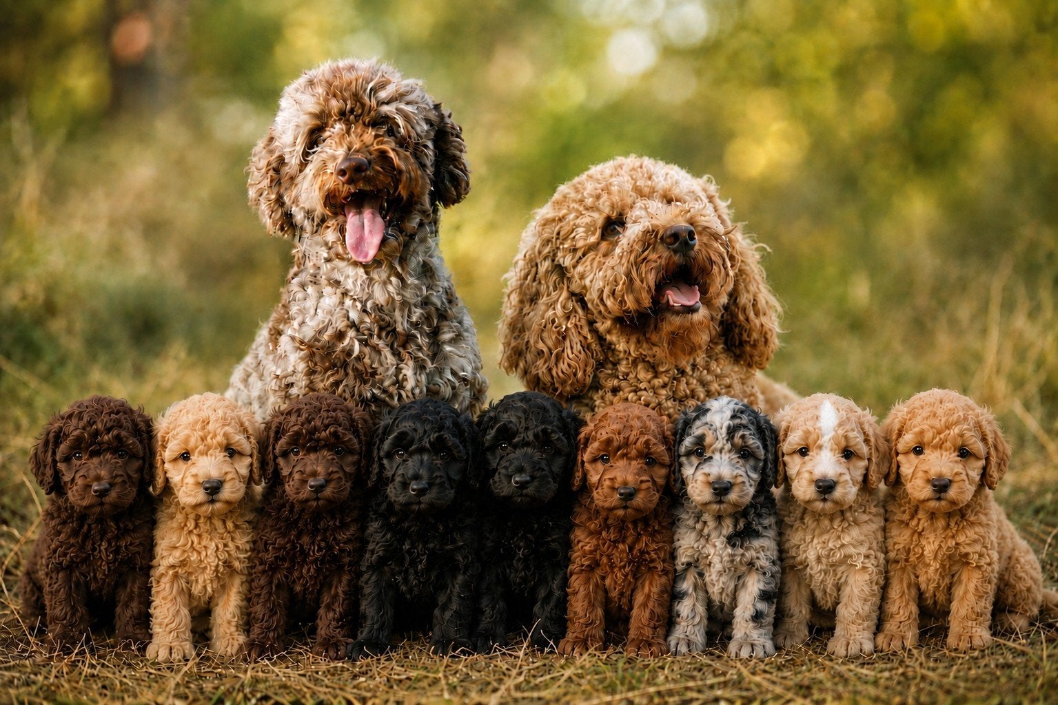 Prachtig medium Labradoodle pups met afstammingsbewijs, Parvo, 8 tot 15 weken, Meerdere, Meerdere dieren