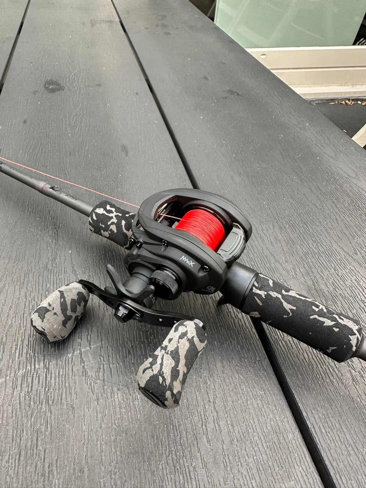 Abu Garcia black ops casting combo, Watersport en Boten, Hengelsport | Roofvissen, Ophalen, Zo goed als nieuw, Werphengel