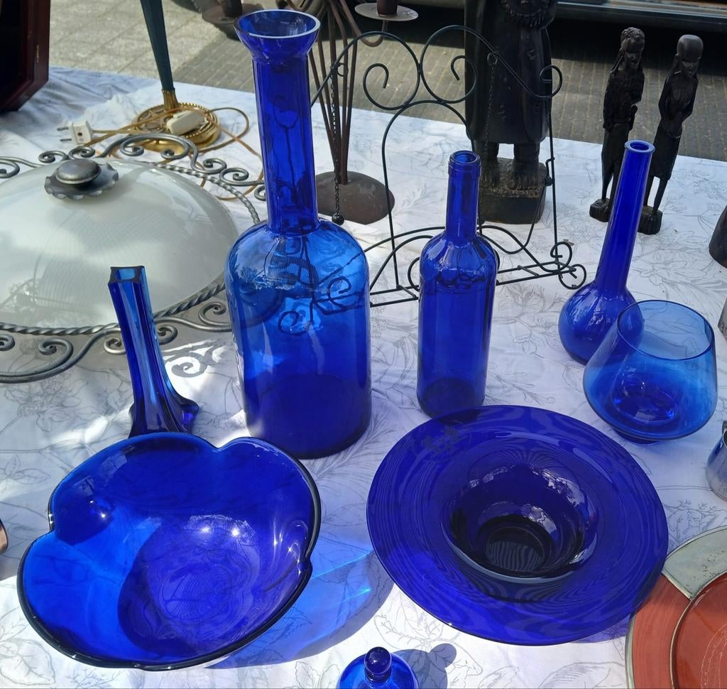 Kobalt blauwe vazen etc, Huis en Inrichting, Lampen | Tafellampen, Ophalen of Verzenden, Minder dan 50 cm