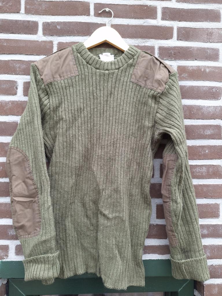 Vintage Nederlandse Leger Trui - Wol - Maat 3 (M), Ophalen of Verzenden, Landmacht, Nederland, Kleding of Schoenen